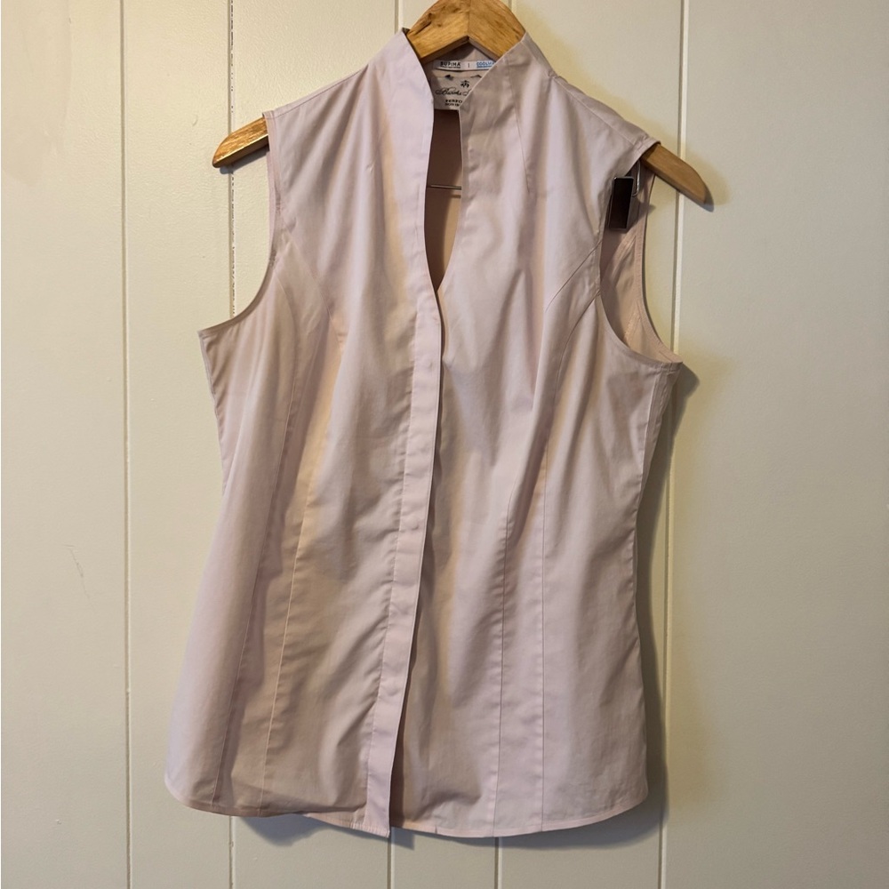 Brooks Brother Light Pink Sleeveless Blouse SZ 8